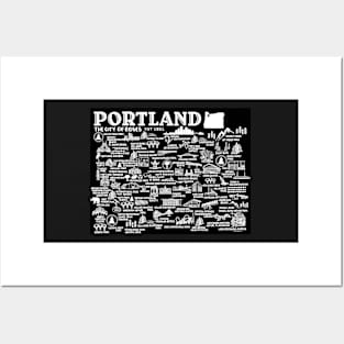 Portland Oregon Map Posters and Art